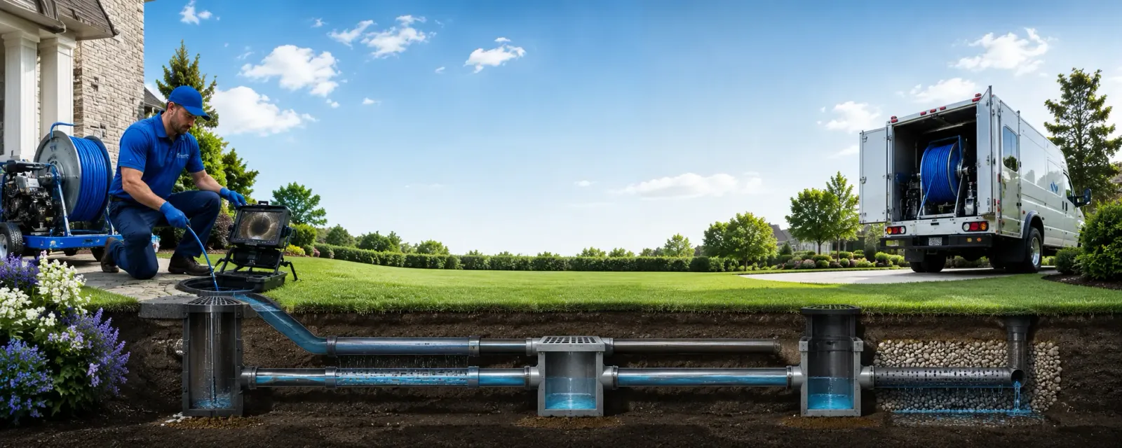 Outdoor drain cleaning information for Amberg, WI